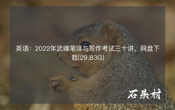 英语：2022年武峰笔译与写作考试三十讲，网盘下载(29.83G)