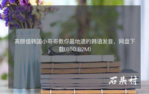 高颜值韩国小哥哥教你最地道的韩语发音，网盘下载(860.82M)