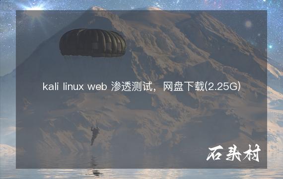 kali linux web 渗透测试，网盘下载(2.25G)