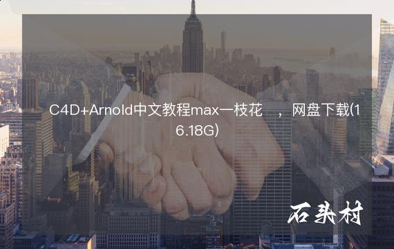 ​C4D+Arnold中文教程max一枝花​，网盘下载(16.18G)