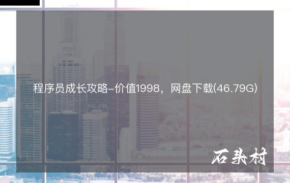 程序员成长攻略-价值1998，网盘下载(46.79G)