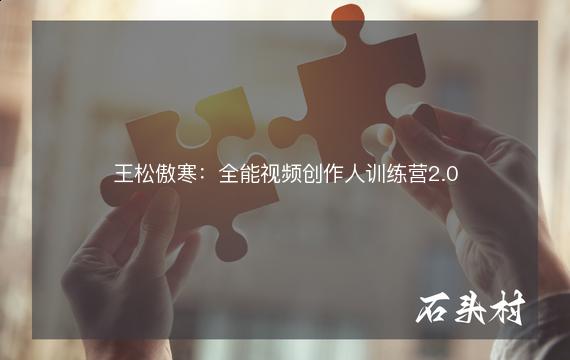 王松傲寒：全能视频创作人训练营2.0