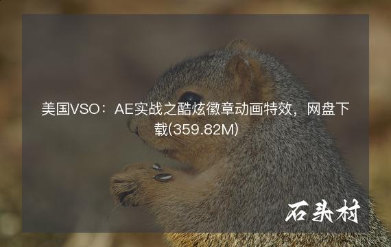 美国VSO：AE实战之酷炫徽章动画特效，网盘下载(359.82M)
