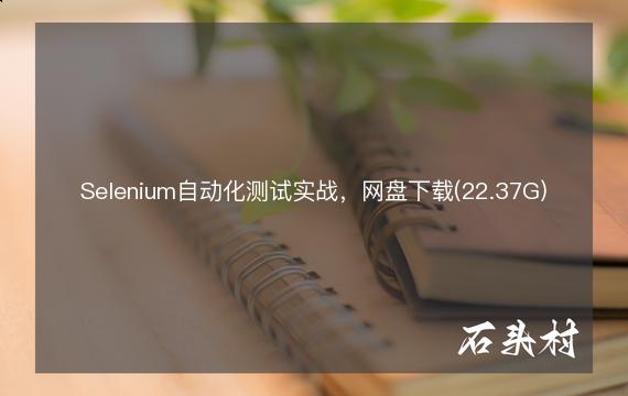 Selenium自动化测试实战，网盘下载(22.37G)